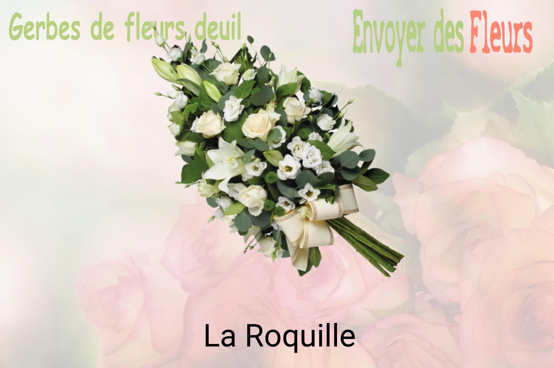 Gerbe de fleurs de deuil livrée à La Roquille